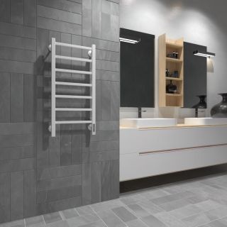 Электрический полотенцесушитель Larusso Астор П7 35x80см белый матовый 4670078536624